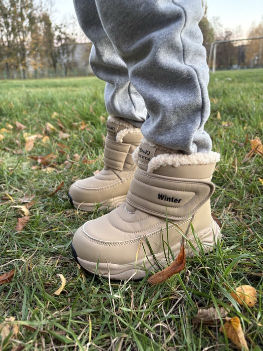 Черевики зимові дитячі tom.m термо бежеві ботинки 27 28 29 30 31 32