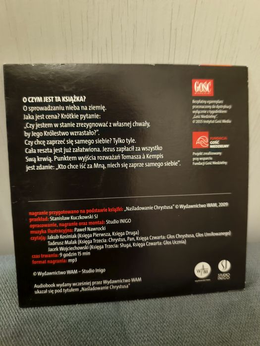 Film O naśladowaniu Chrystusa Tomasz Kempis DVD