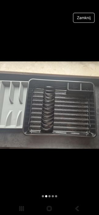 Akcesoria kuchenne ociekacz i 3x pojemniki na sztućce