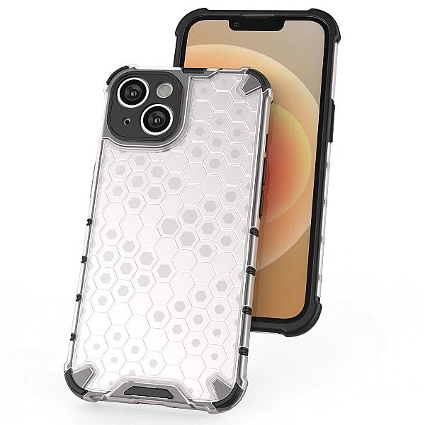 Honeycomb etui iPhone 14 pancerny hybrydowy pokrowiec przezroczyste