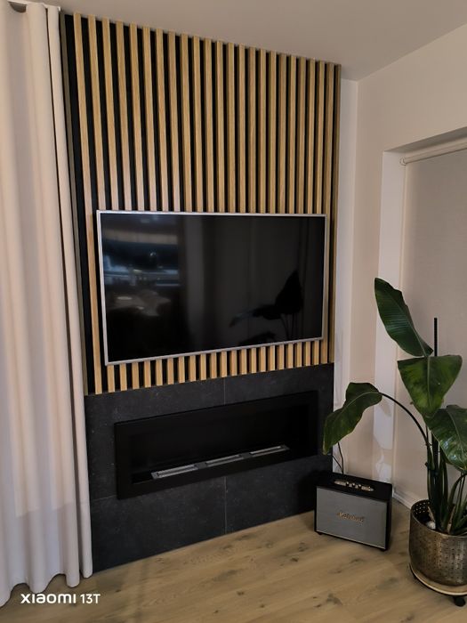 Lamele ścienne 3x4 cm, wysokość 275 cm (dąb amerykański)