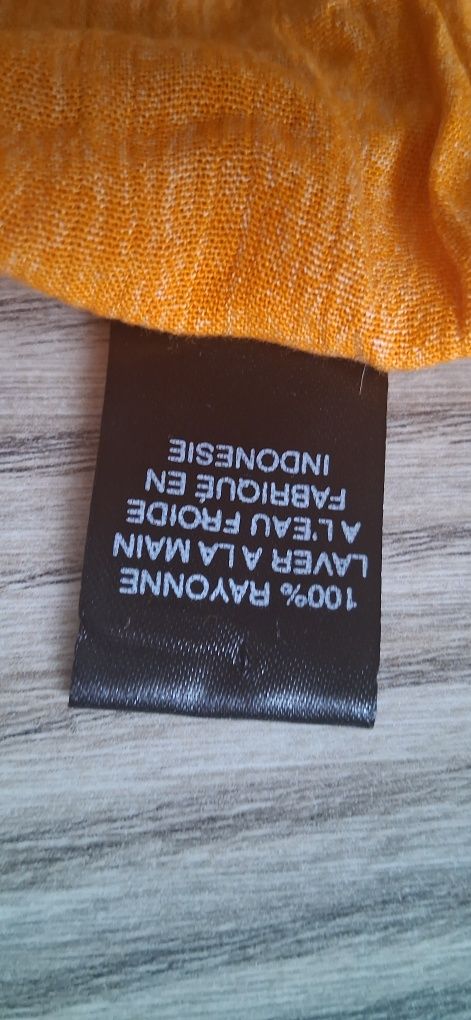 GANESCHA boho Indonezja bluzka /tunika L/XL pomarańczowa wzór gratis w