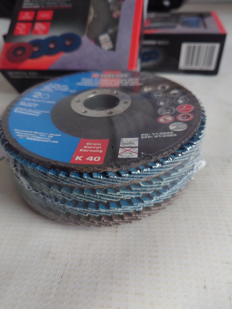 Tarcza listkowa do szlifowania Drewna Metalu 125mm 4 SZTUKI P40-P80