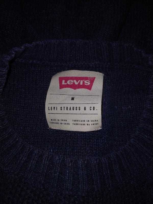 Чоловіча мужская синя кофта джемпер світшот пуловер светр levi's левис