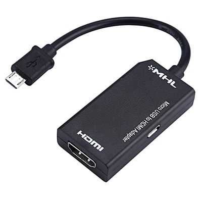Adaptador MHL Micro USB para HDMI Smartphone e Tablet (HDTV) (NOVO)