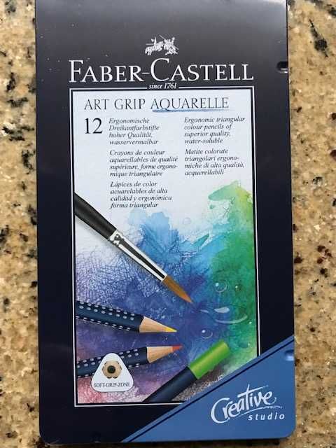 Faber-Castell kredki akwarelowe ART GRIP AQUARELLE 12  op. metalowe