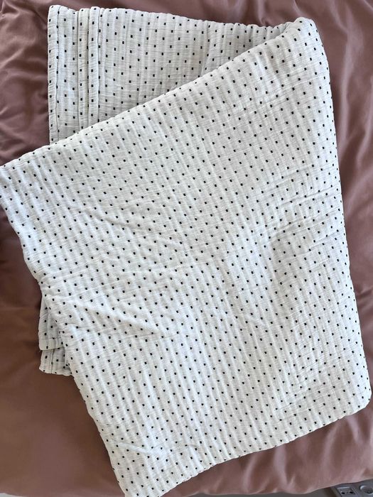 Narzuta na łóżko/koc/pled - IKEA JAKOBSLILJA - 230x250cm - 100%bawełna