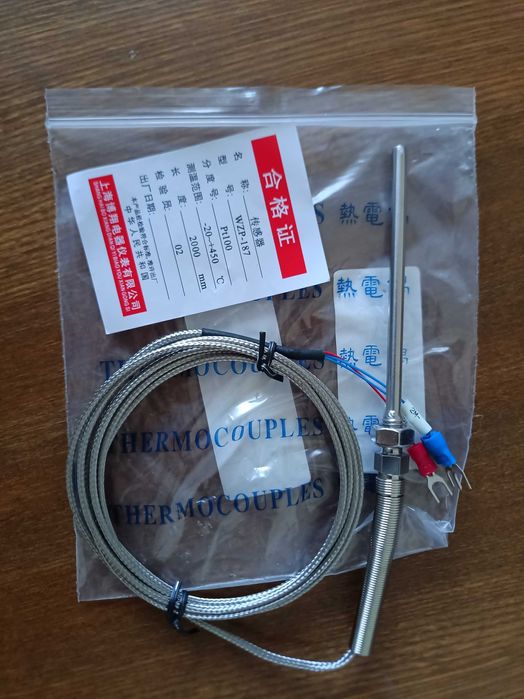 Высокоточный датчик температуры  Pt 100 до 450 С 2м