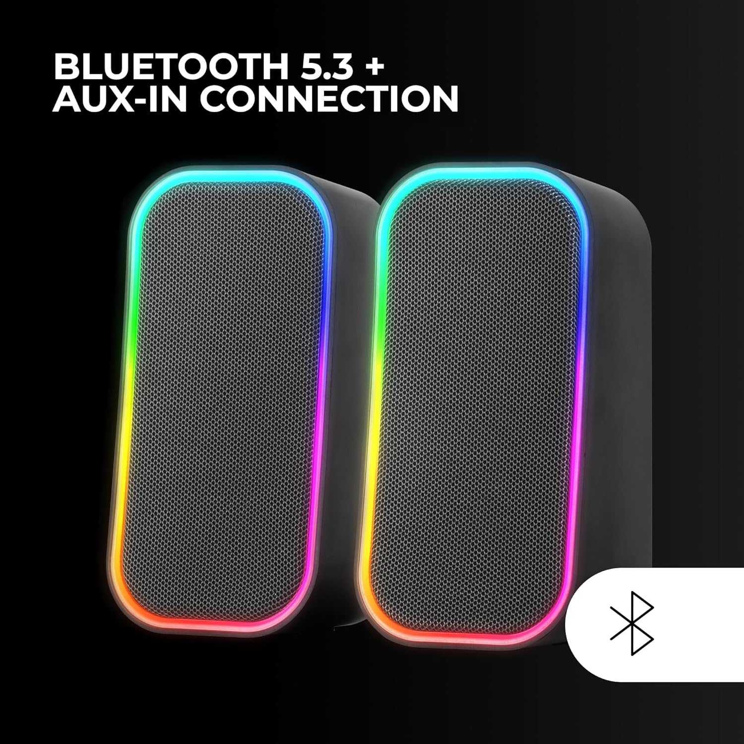 Mars Gaming MS-OM głośniki komputerowe RGB Jack 20W bluetooth 2szt