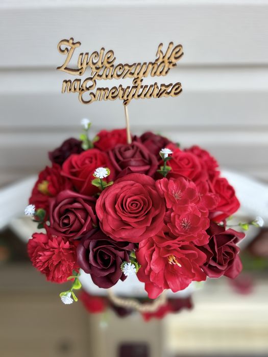 Bukiet kwiaty mydlane flower box torebka chanel prezent