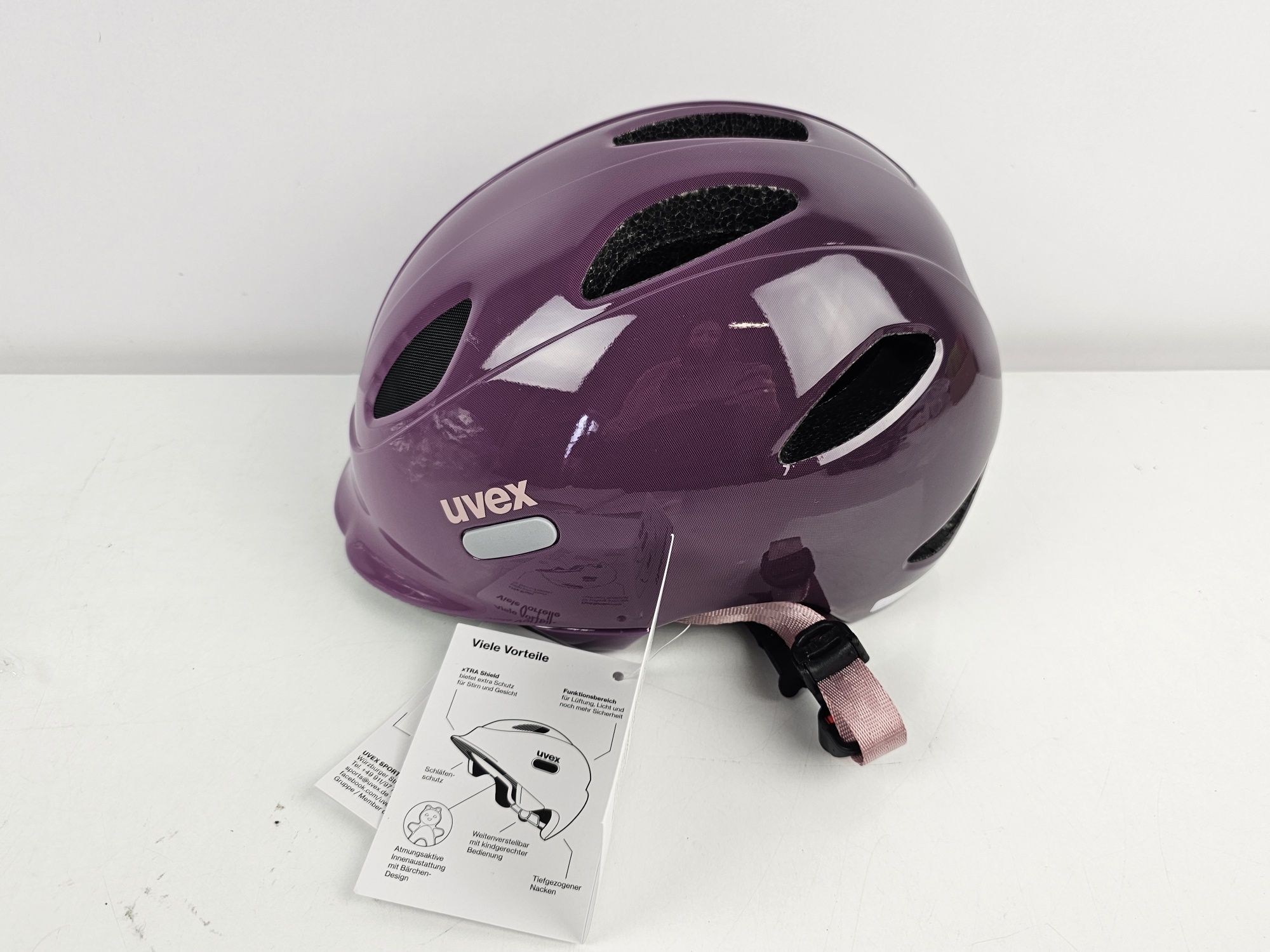 Uvex oyo lekki kask rowerowy dla dzieci 50 54 plum dust rose