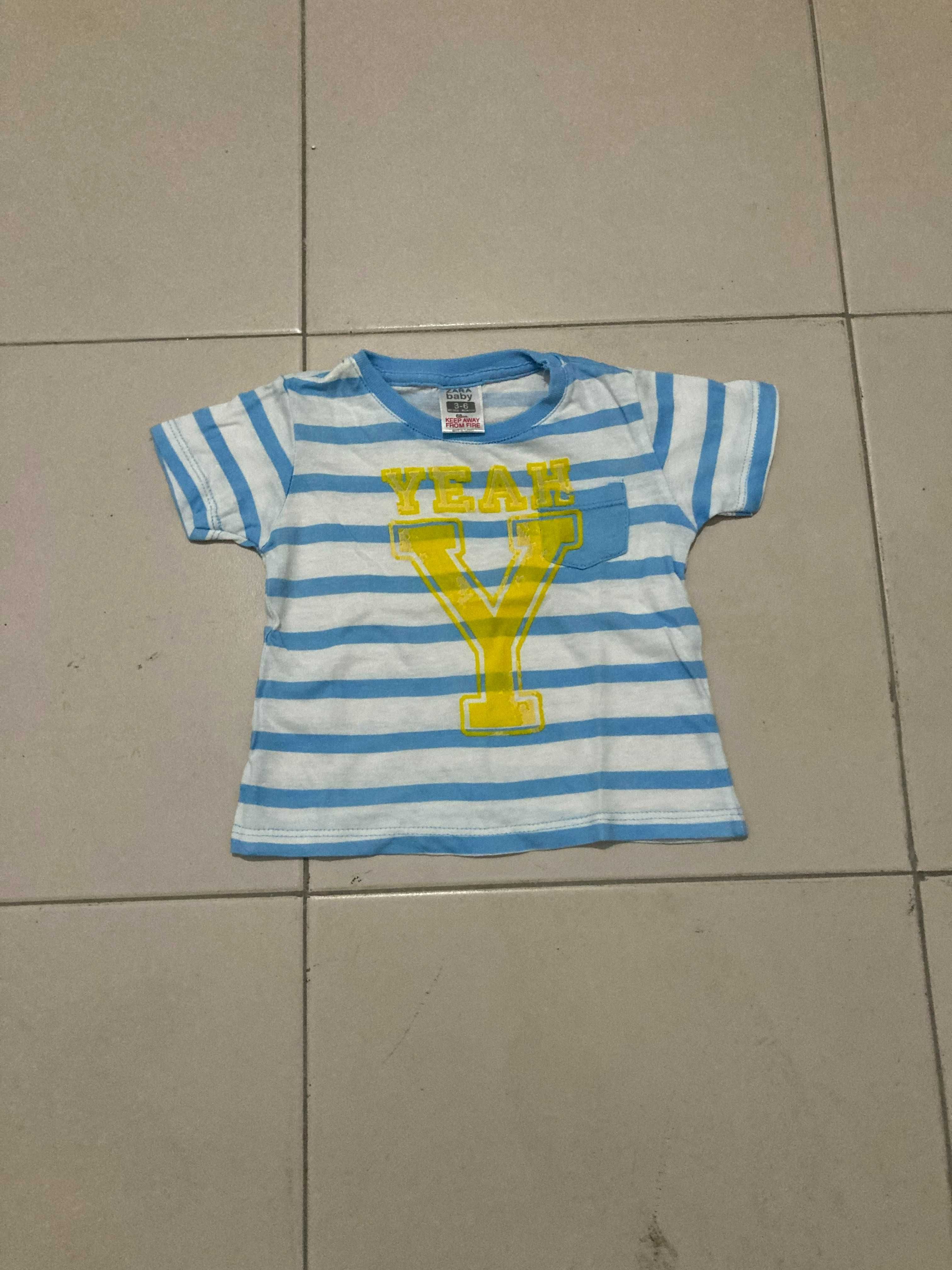 Blusa manga curta tamanho 3-6 meses Zara baby