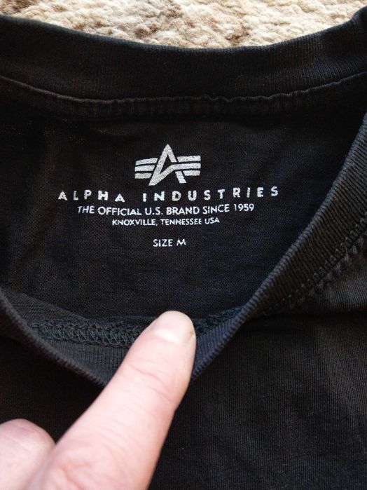 t-shirt Alpha Industries central logo