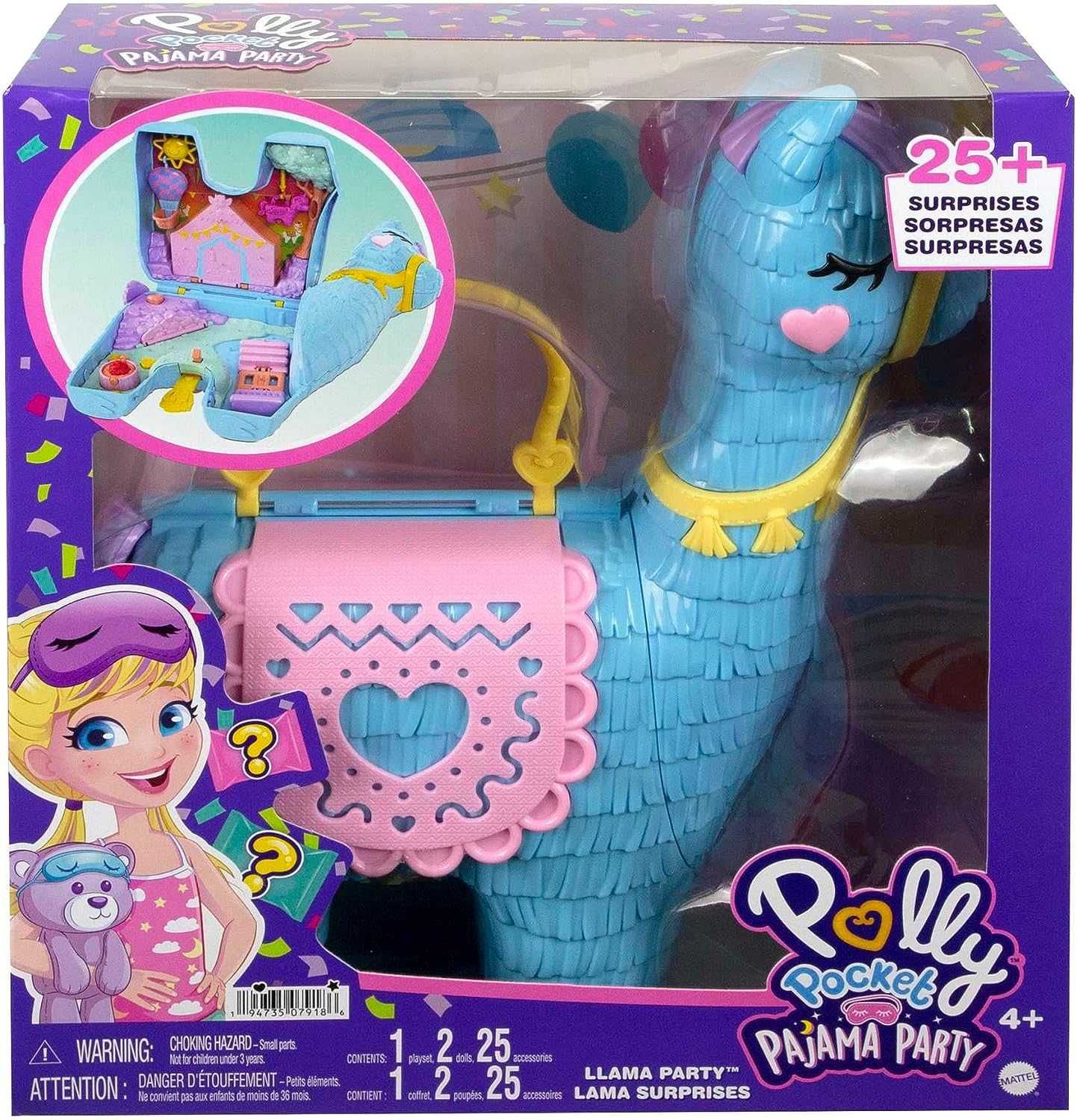 Полли покет Лама пижамная вечеринка Polly Pocket Pajama Party Llama