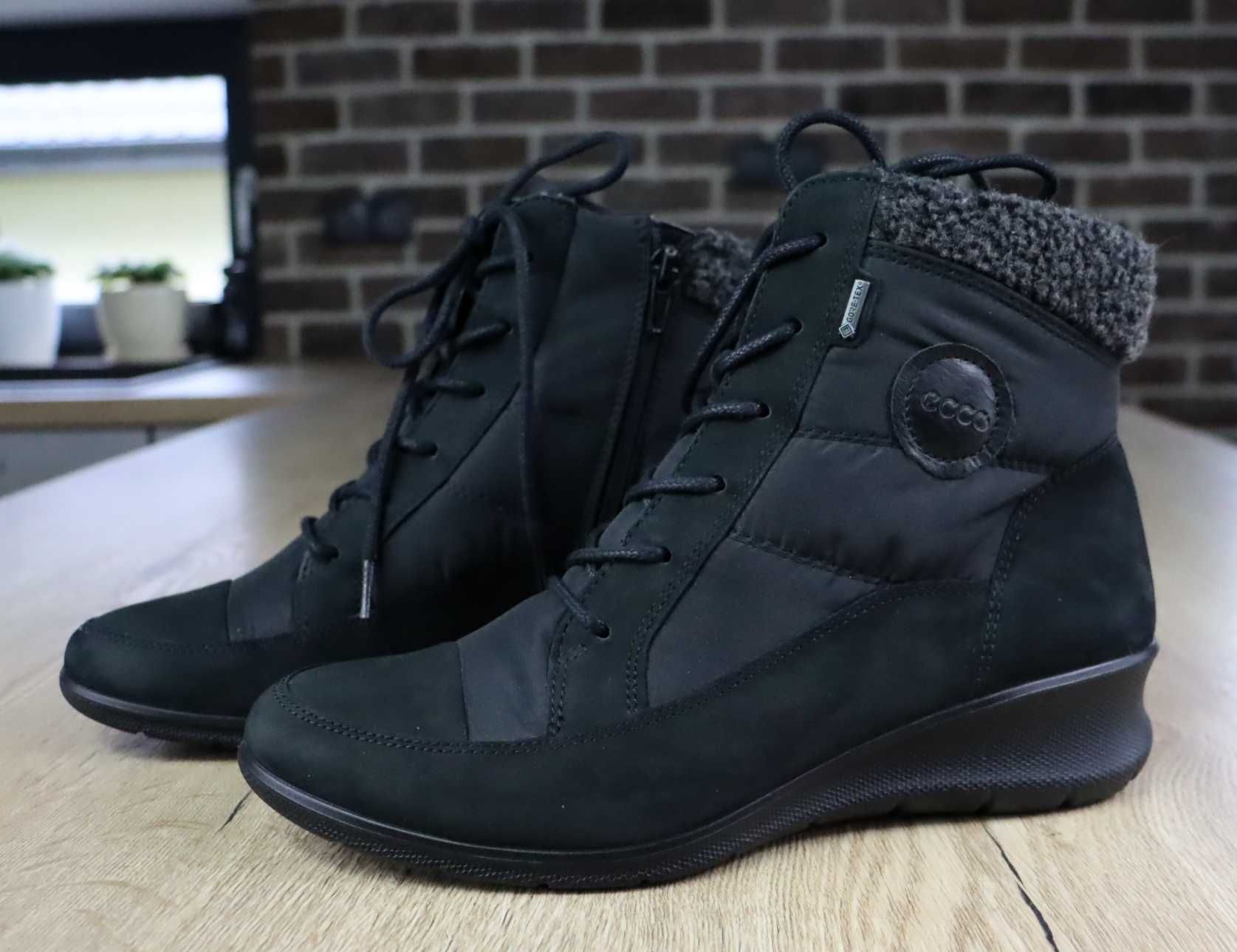 Ecco skórzane damskie botki 38 ( 25 cm) GTX
