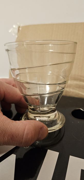 Pucharki pucharek do lodów Slice że złotymi paskami  250ml NOWE 12 szt