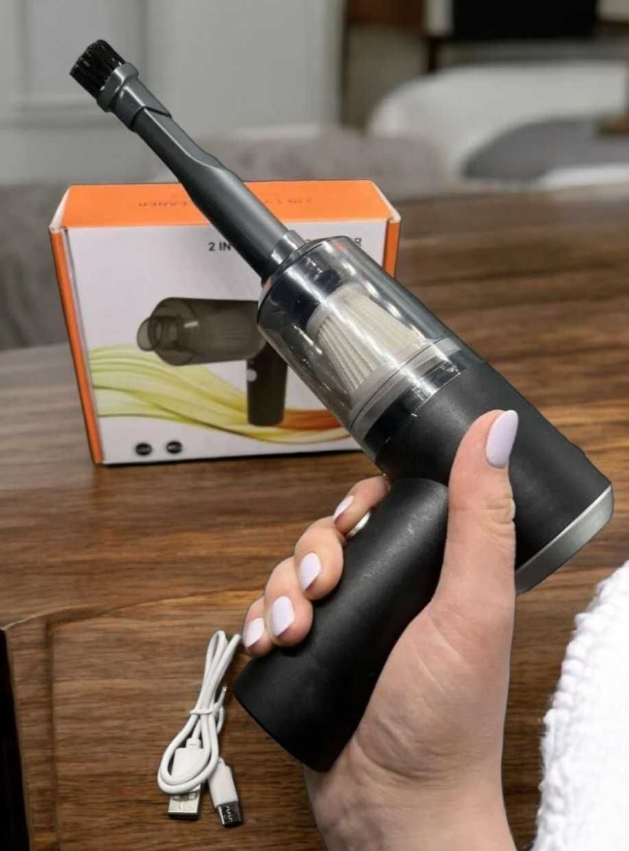 Автомобільний пилосос акумуляторний заряджається від usb