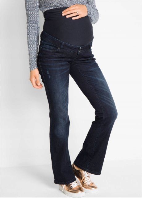 AB9980 ciążowe jeansy ciemne bootcut r.48