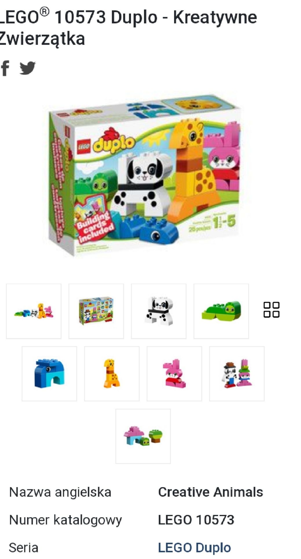 Lego duplo kreatywne zwierzątka (Lego 10573)