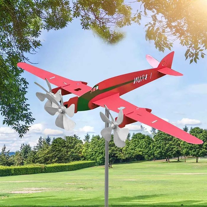 Nowy Metalowy Wiatrowskaz Obrotowe Śmigła + Zestaw Montażowy