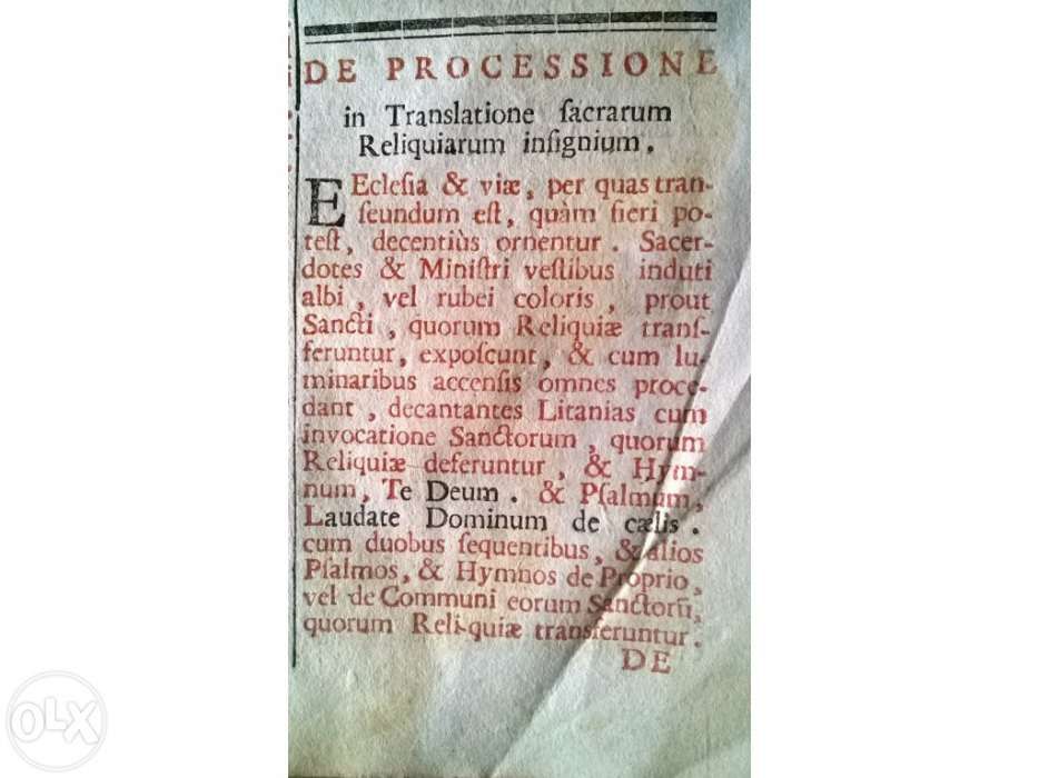 Rituale Romanum Exorcismus do Ano 1725 Unico no Mundo