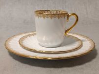 TUSCAN Zestaw śniadaniowy Porcelana Kostna Biała Złocenia Anglia