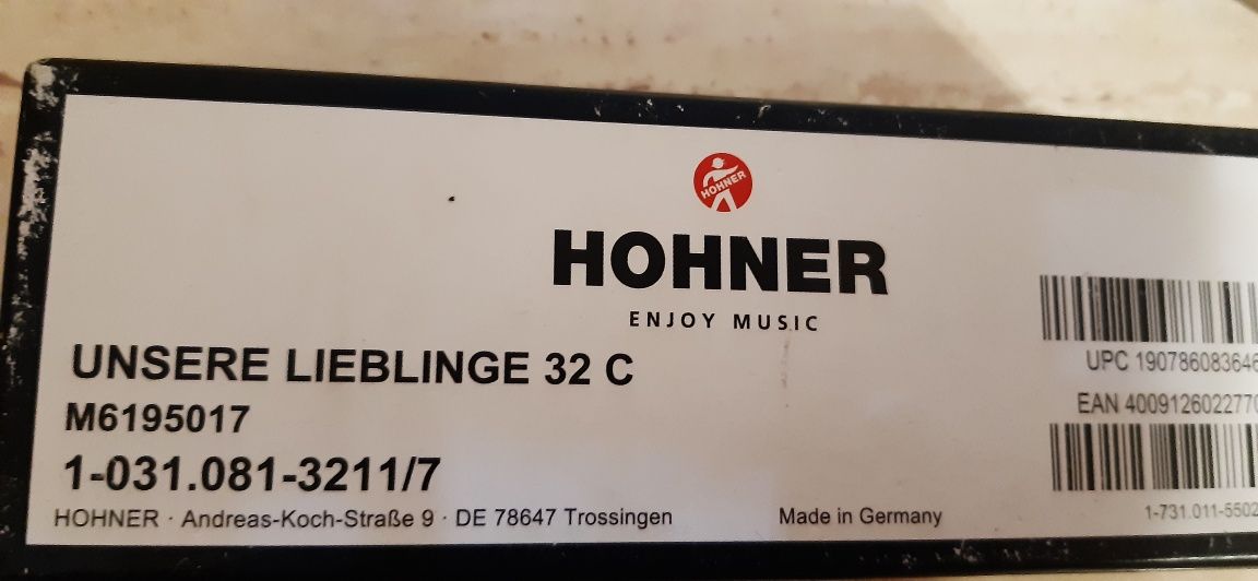 Harmonika ustna Hohner Unsere Lieblinge 32 C