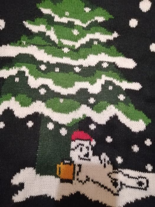 Sweter świąteczny ciepły. Merry Christmas L