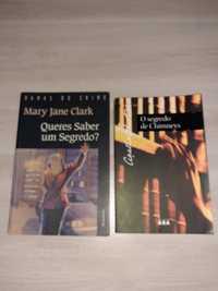 Livros da autora Mary Jane Clark, Dan Brown e outros