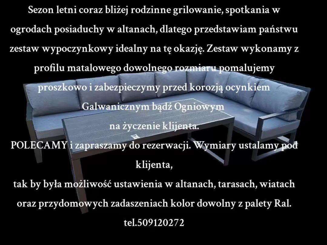 Meble zestawy ogrodowe