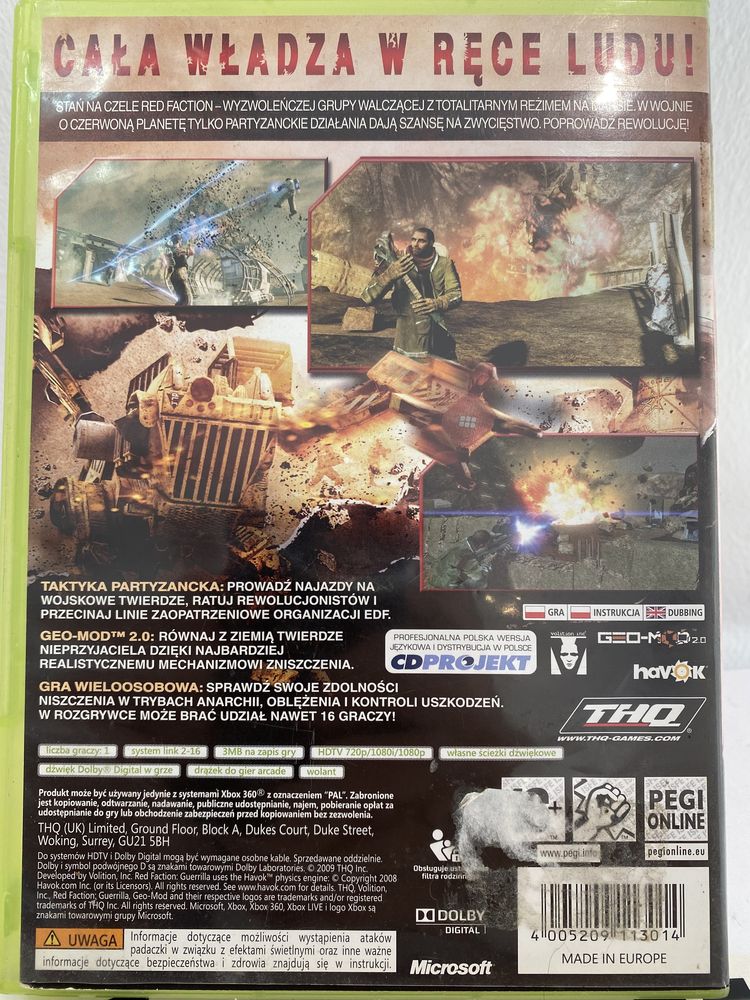 PL Red Faction Guerrilla Xbox 360 Gwarancja