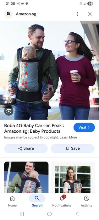 Marsúpio bebé Boba em ótimo estado