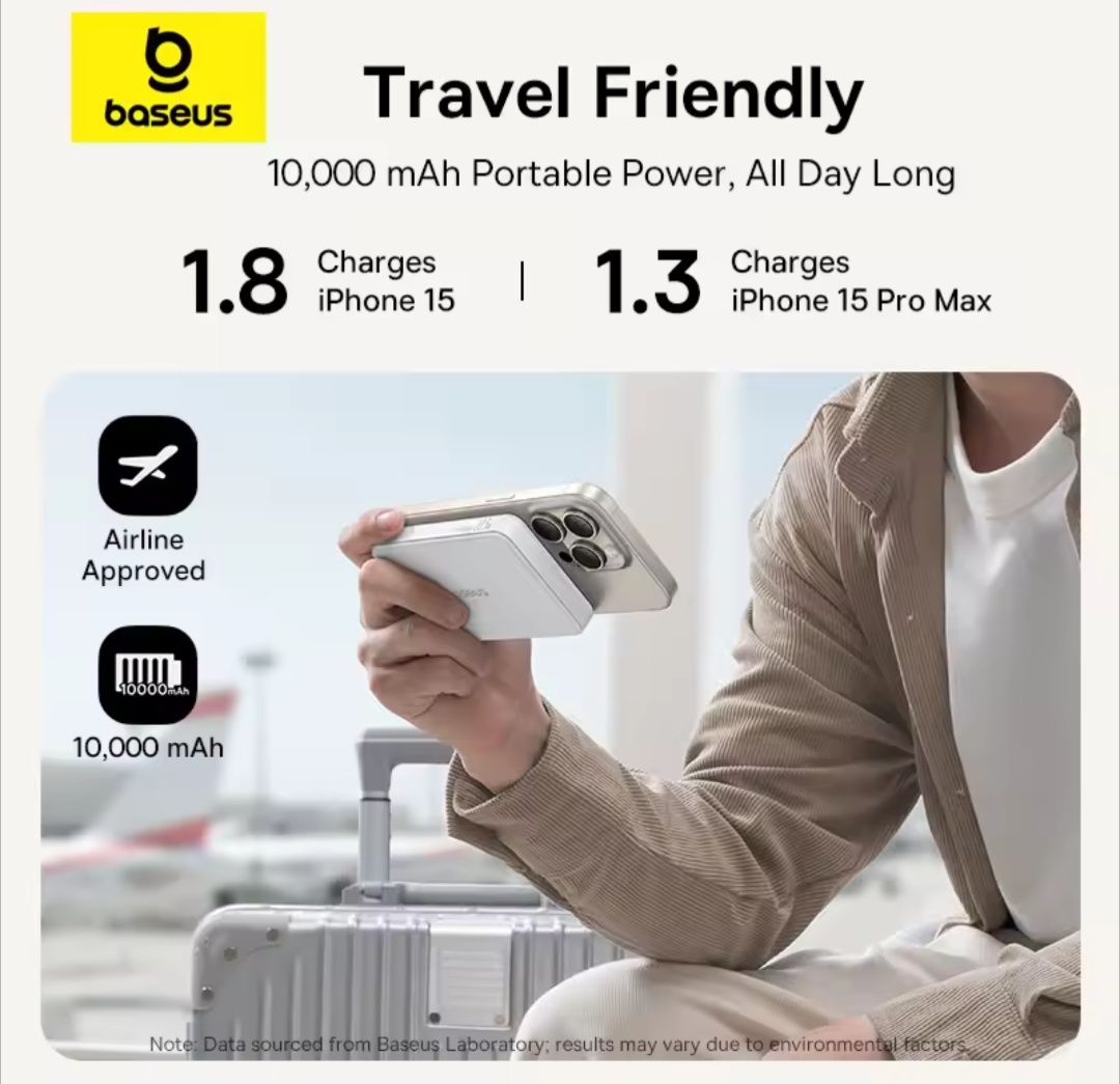 Магнитный Power Bank Baseus 10000mAч Qi2