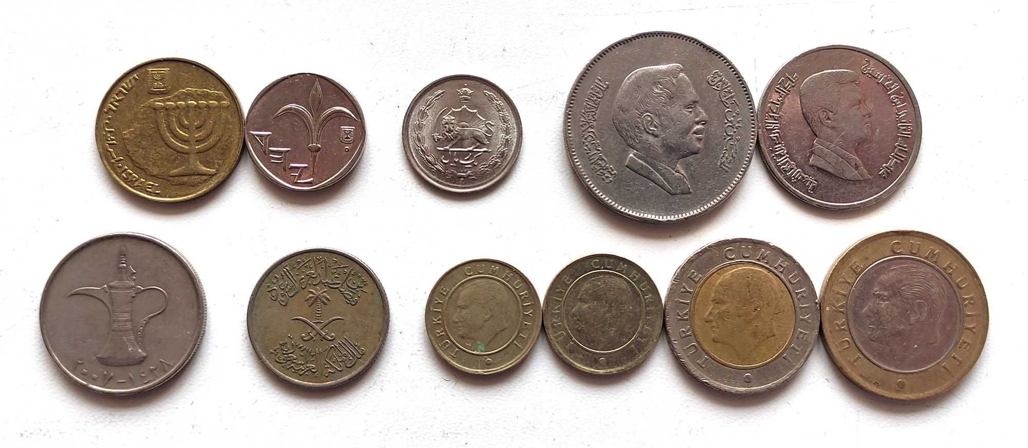 Монеты Арабские №2 (Израиль, ОАЭ, Иран, Саудовская Аравия), 11 шт