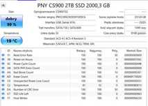 Dysk SSD 2TB. Mało używany. 8000 godz. pracy