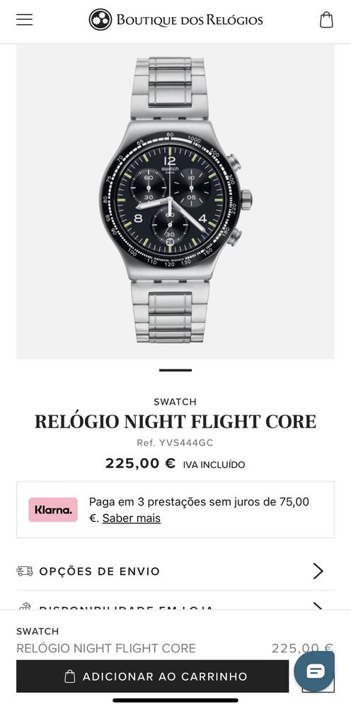 Relogio Swatch Night Flight Core