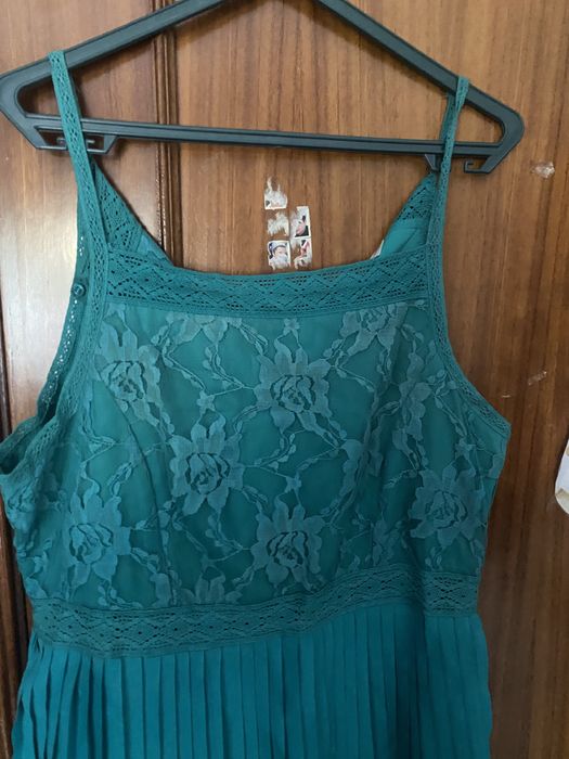 Vestido verde água