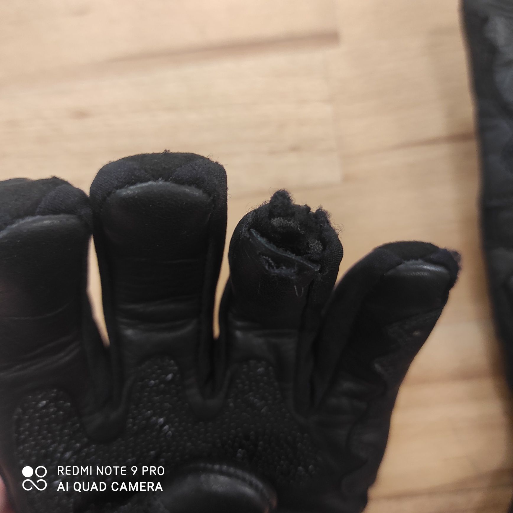 Rękawice motocyklowe tekstylno-skórzane HUSAR Grizzly czarne L