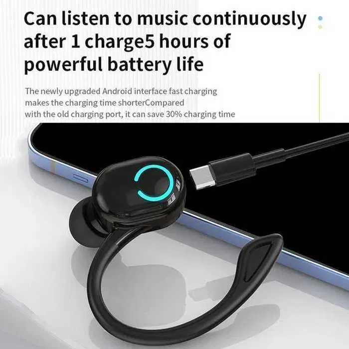 Słuchawka Bluetooth z Zestawem Głośnomówiącym - 5H Czarna