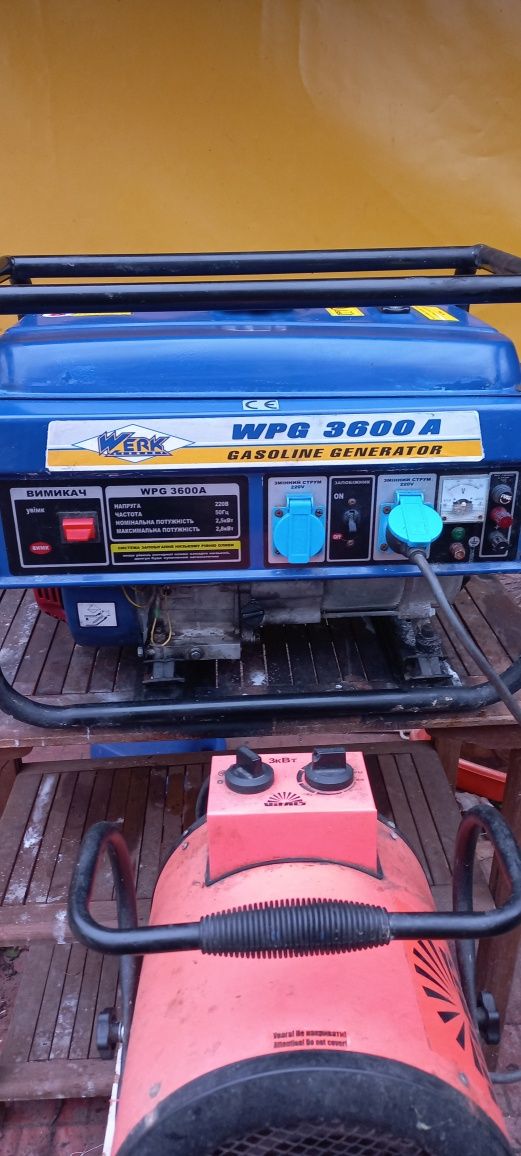 Генератор Gasoline WPG 3600A