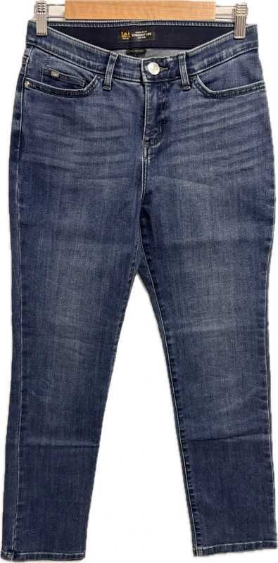 Lee granatowe damskie jeansy straight leg
