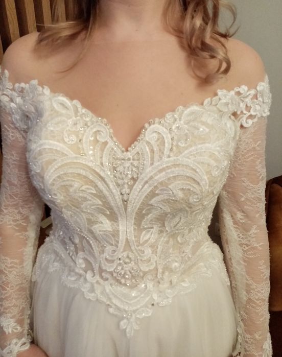 Suknia ślubna  długi rękaw Herm's Bridal COUTURE ZAHARA r. 36
