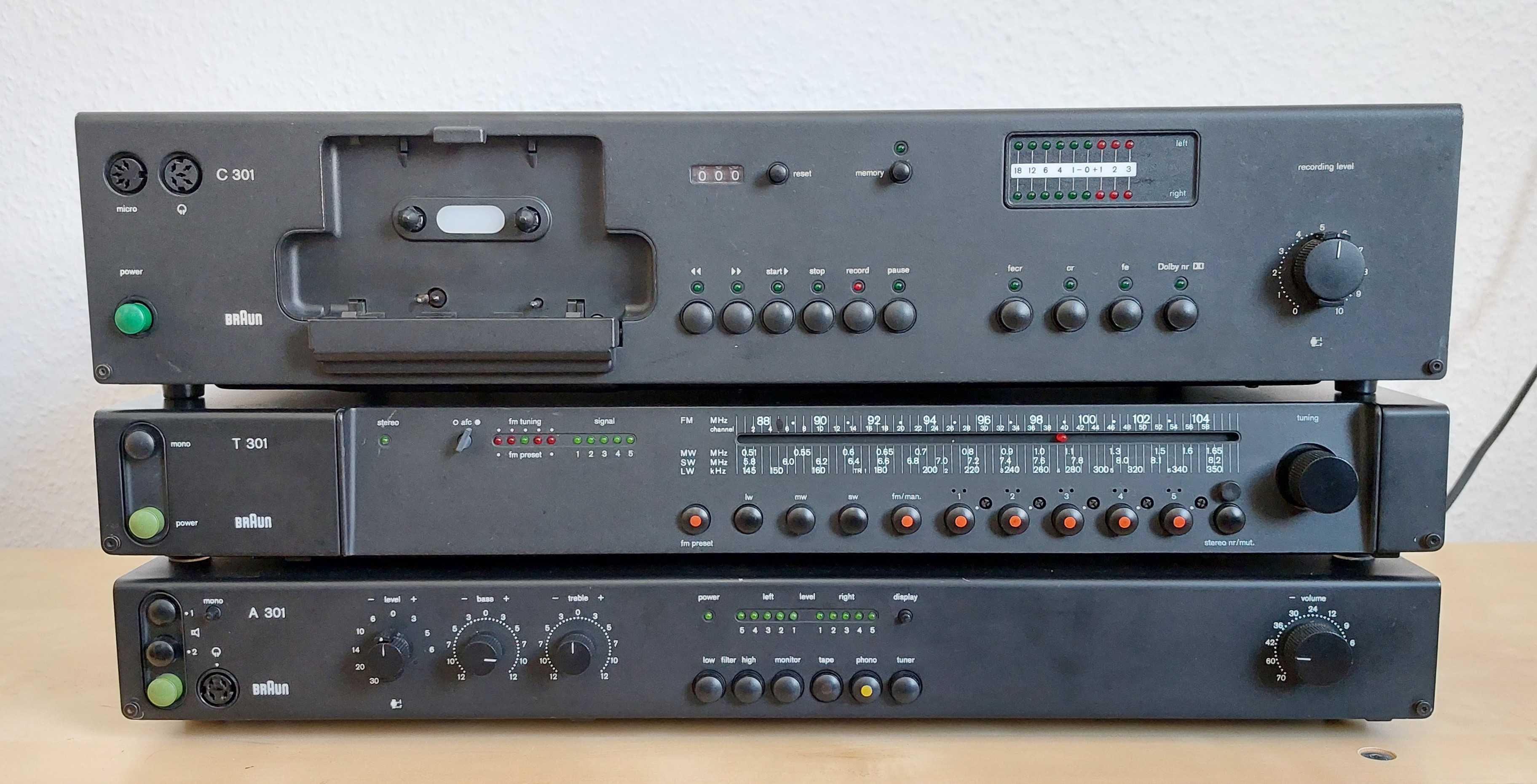 Braun усилитель A-301 дека C-301 тюнер T-301 от Braun A-301