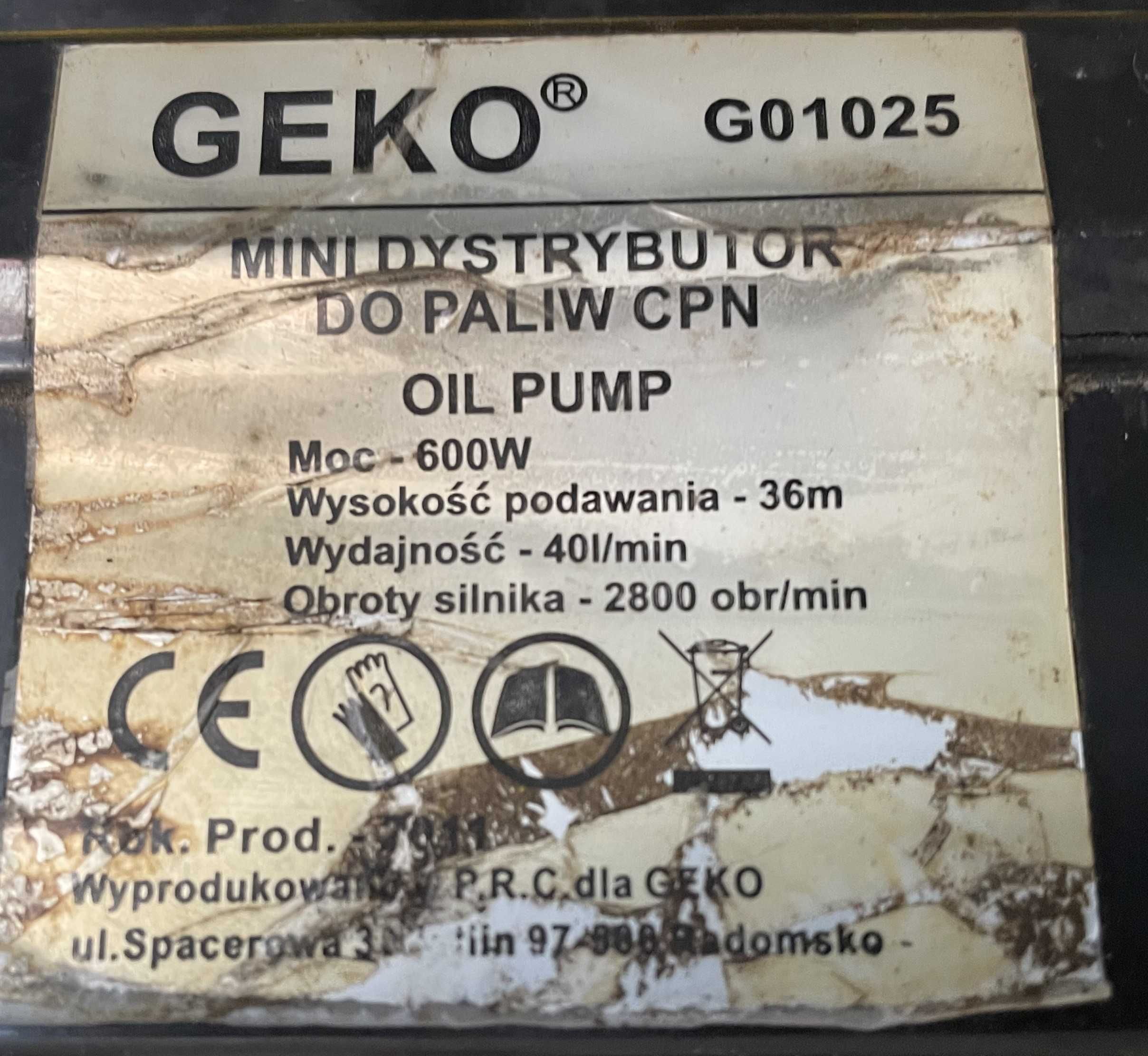 pompa do wody paliwa powierzchniowe ogrodowa 40l/min 600w geko G01025