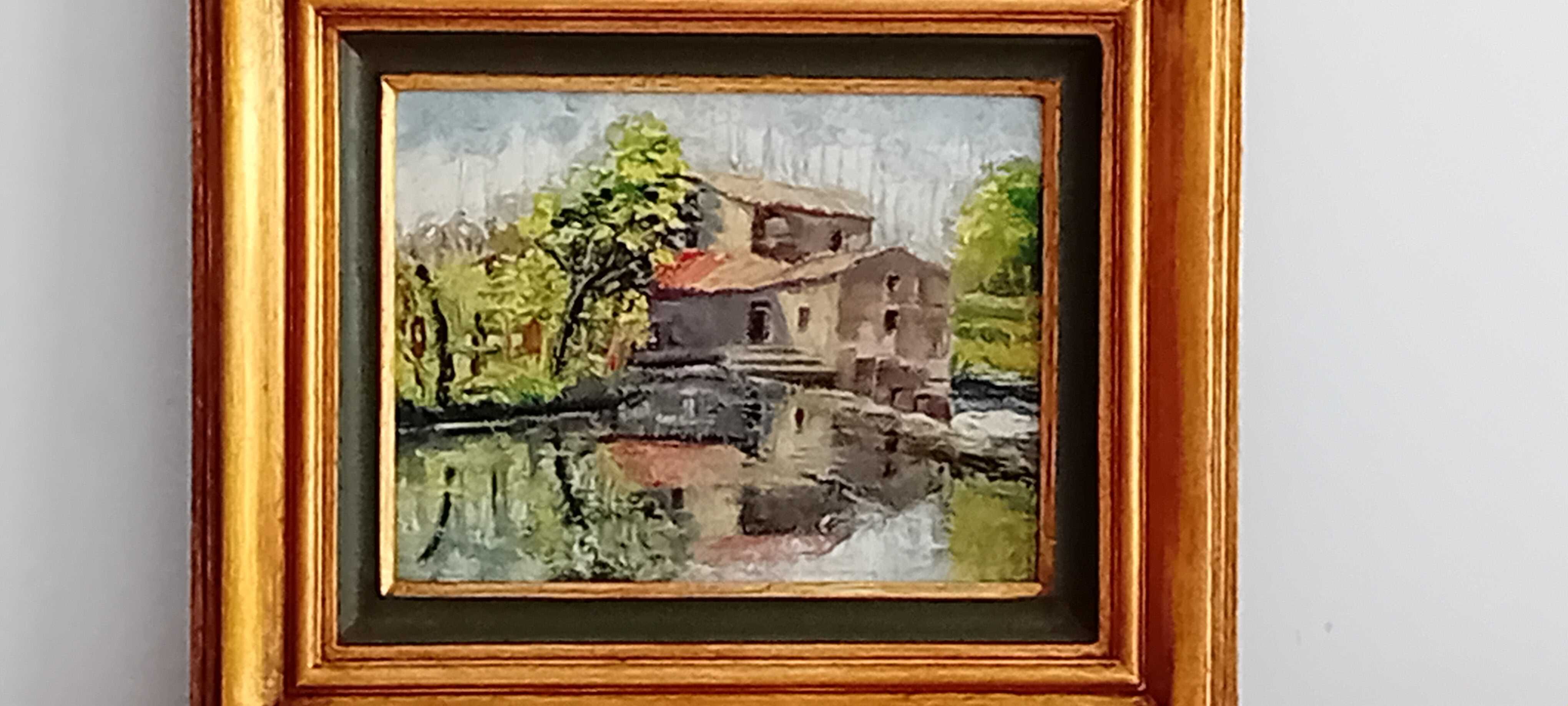 Quadro Original  Paisagem Pintura Óleo sobre Plátex 45 x 38 cm!