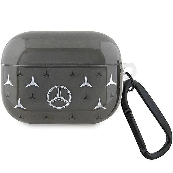 Etui Mercedes Large Star Pattern na AirPods Pro - czarne