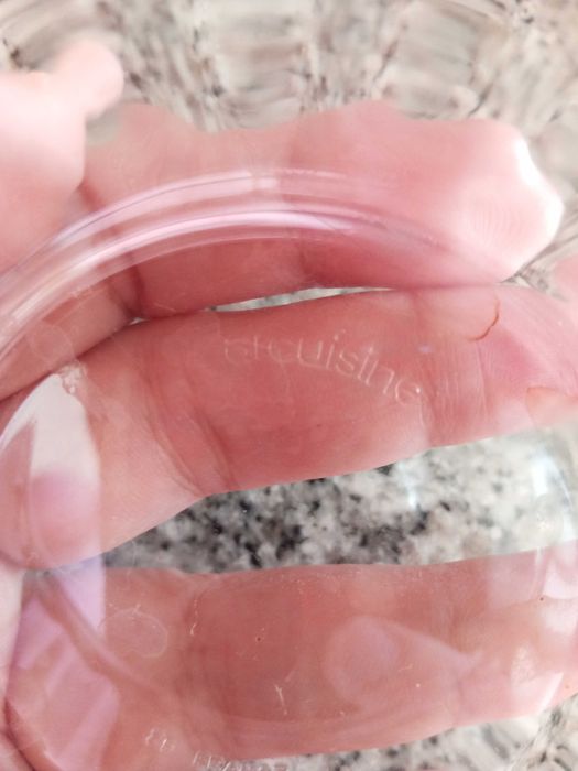 Par de tigelas vintage de vidro transparente Arcuisine France