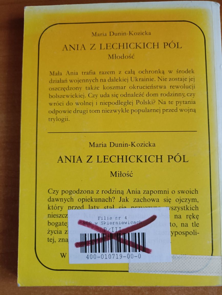 Maria Dunin-Kozicka "Ania z Lechickich Pól"