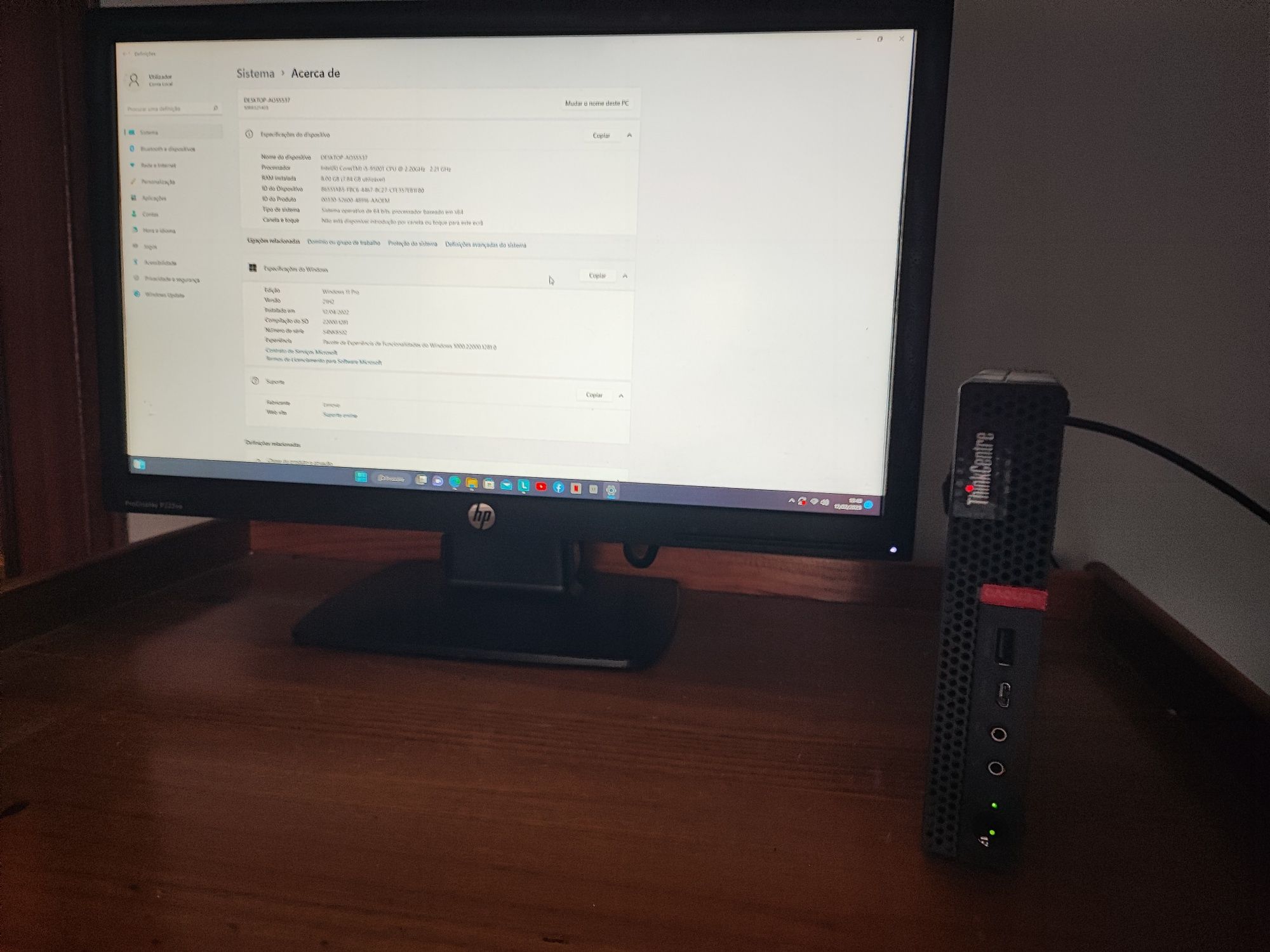 Mini PC Lenovo M920q c/ Garantia - USADO (PC+Monitor)