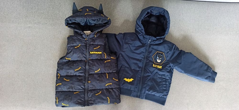 Kurtka + Kamizelka Batman Ciepła z Kapturem Sinsay R.92/98cm